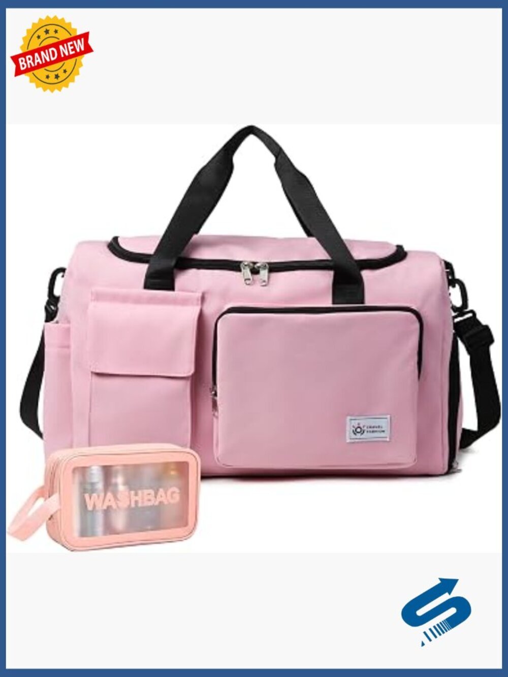 Gym Bag with Shoe Compartment, Travel Duffle Weekender, Dry Wet Separation